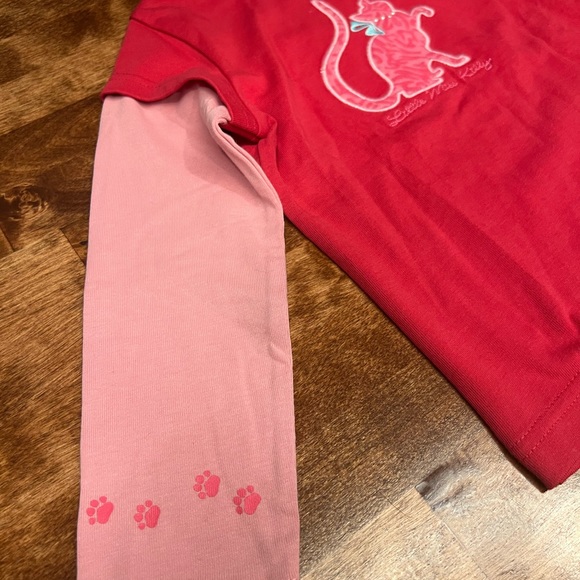 NWT Girl’s XS 4 Hot Pink shirt; Long sleeve girl’s shirt size 4; Cat Kitty Shirt - Picture 7 of 7